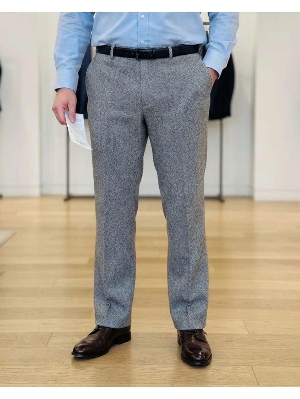 Banana Republic Aiden Fit Gray Herringbone Dress Pants Size 40x36